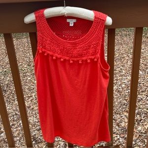 J. Jill orange sleeveless blouse